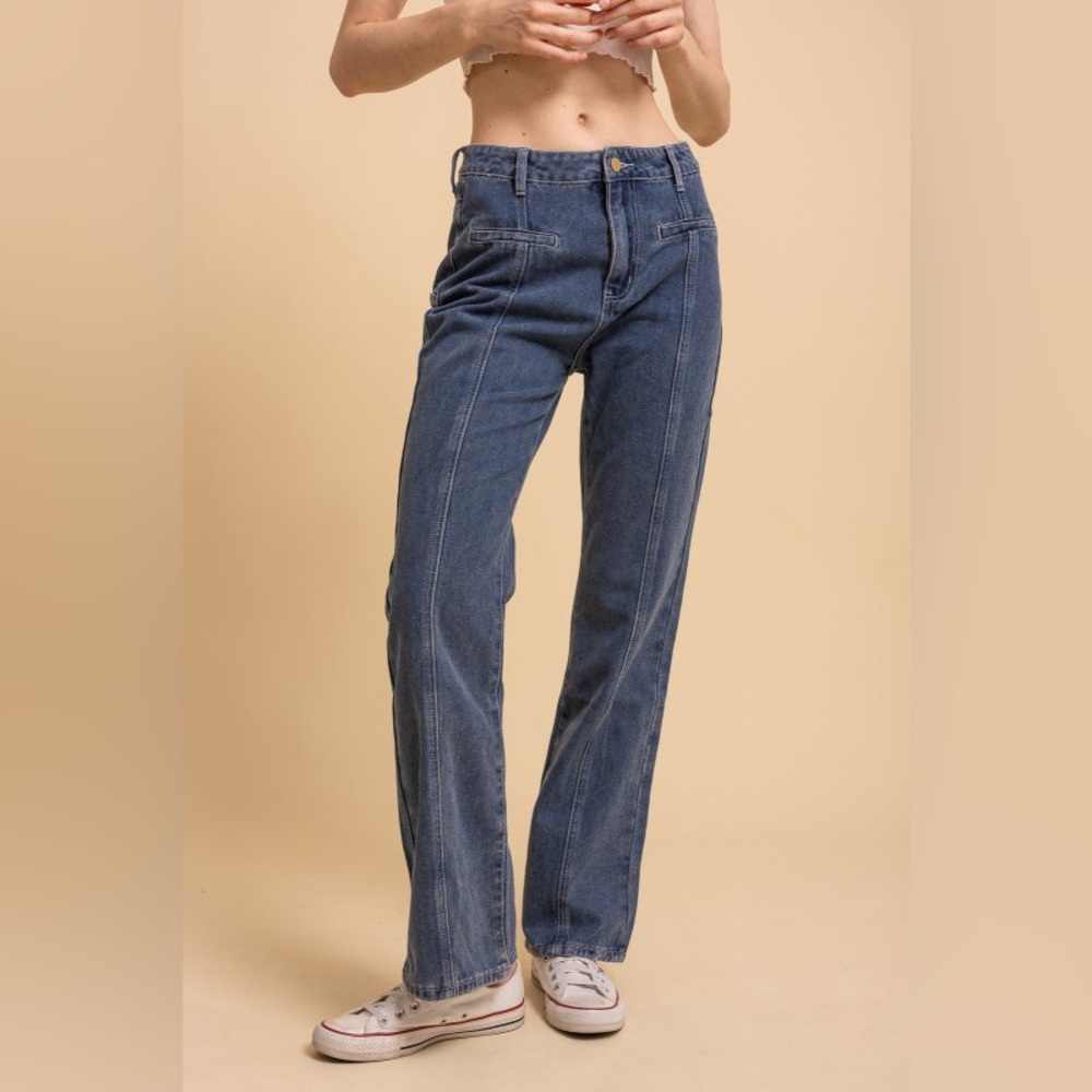 🩷J6 Sunday Deals! Bluevelvet Star Patch Boot Cut Blue Denim Jeans - Picture 6 of 6